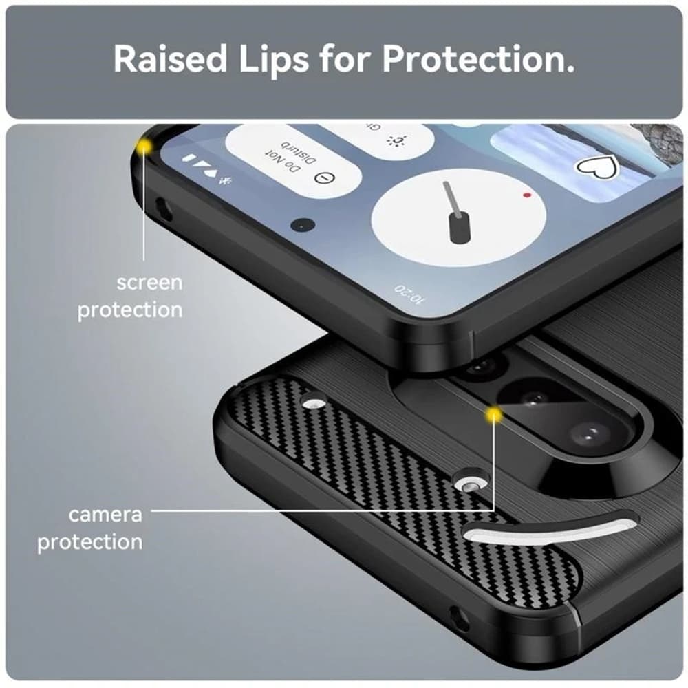 Techsuit Carbon Silicone pro Nothing Phone (3a) modrá - náhled 5