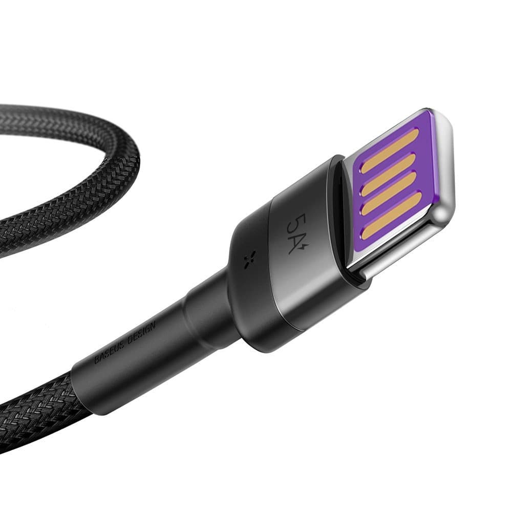 Baseus Data Cable Cafule Series Metal USB na Type-C Rychlonabíjení 1m Černá - náhled 5