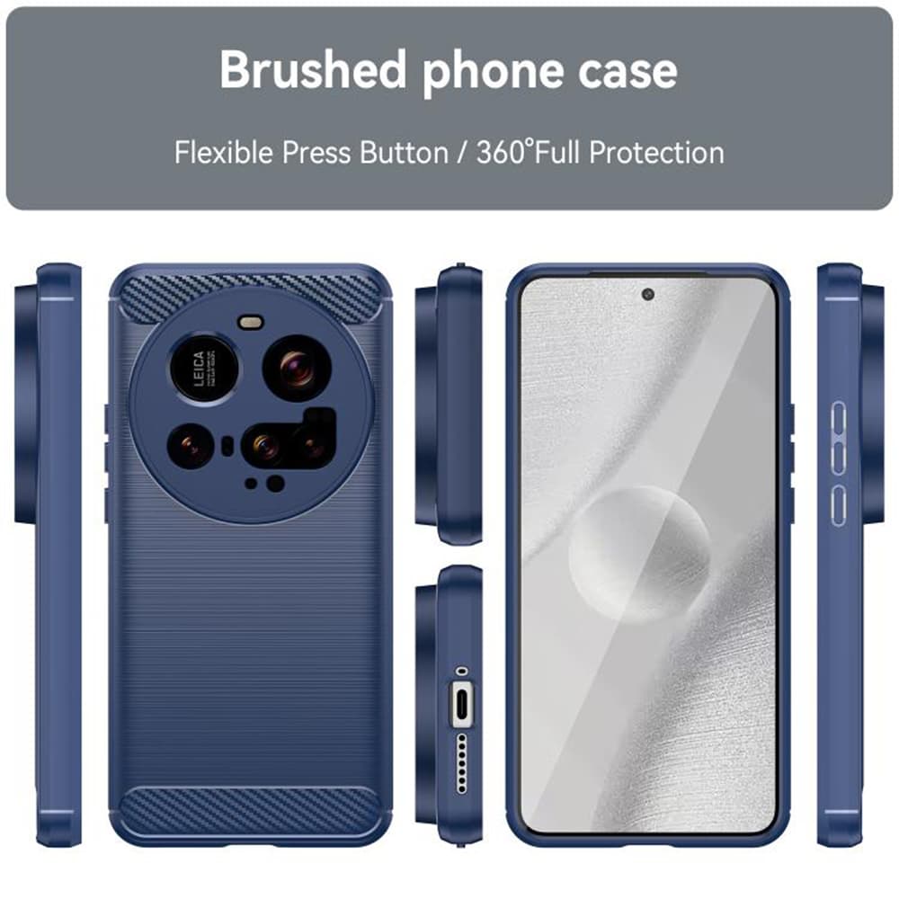 Pouzdro Techsuit Carbon Silicone pro Xiaomi 15 Ultra modré - náhled 5