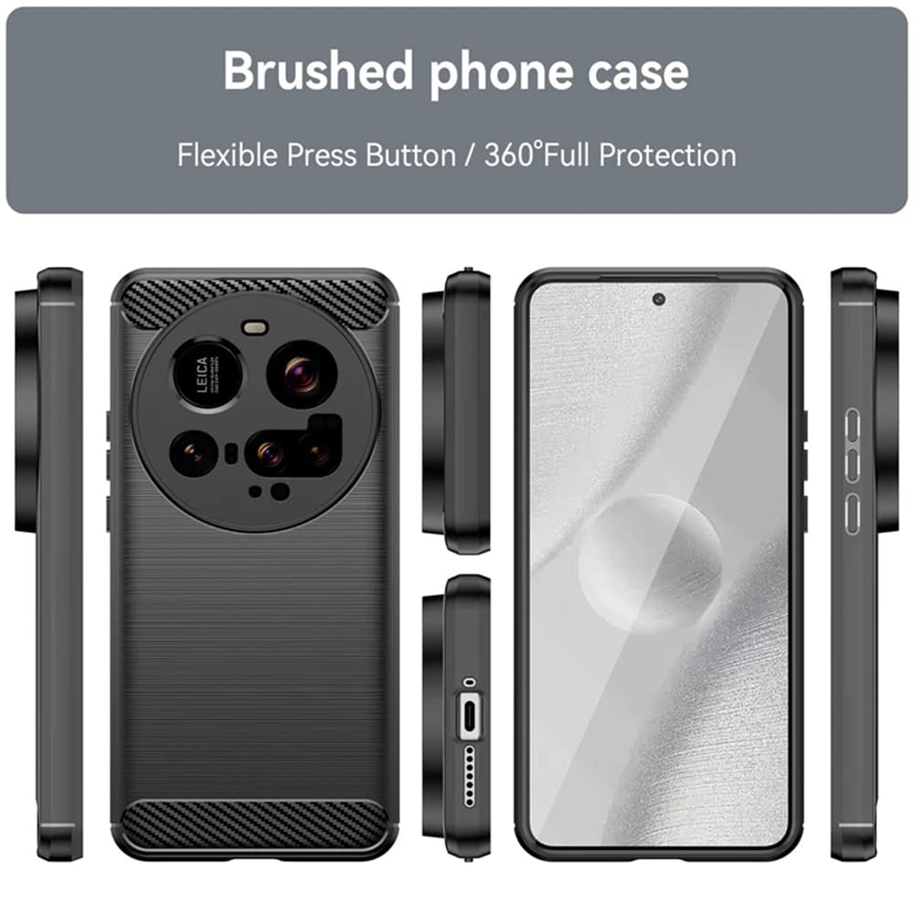 Pouzdro Techsuit Carbon Silicone pro Xiaomi 15 Ultra černé - náhled 5
