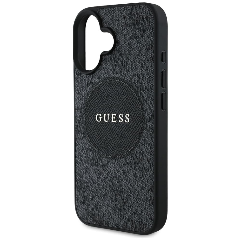Guess 4G Circle Classic Logo MagSafe iPhone 16 Černá - náhled 5