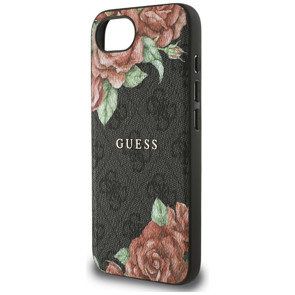 Guess Hardcase 4G Flower Print MagSafe iPhone 16e černý - náhled 5