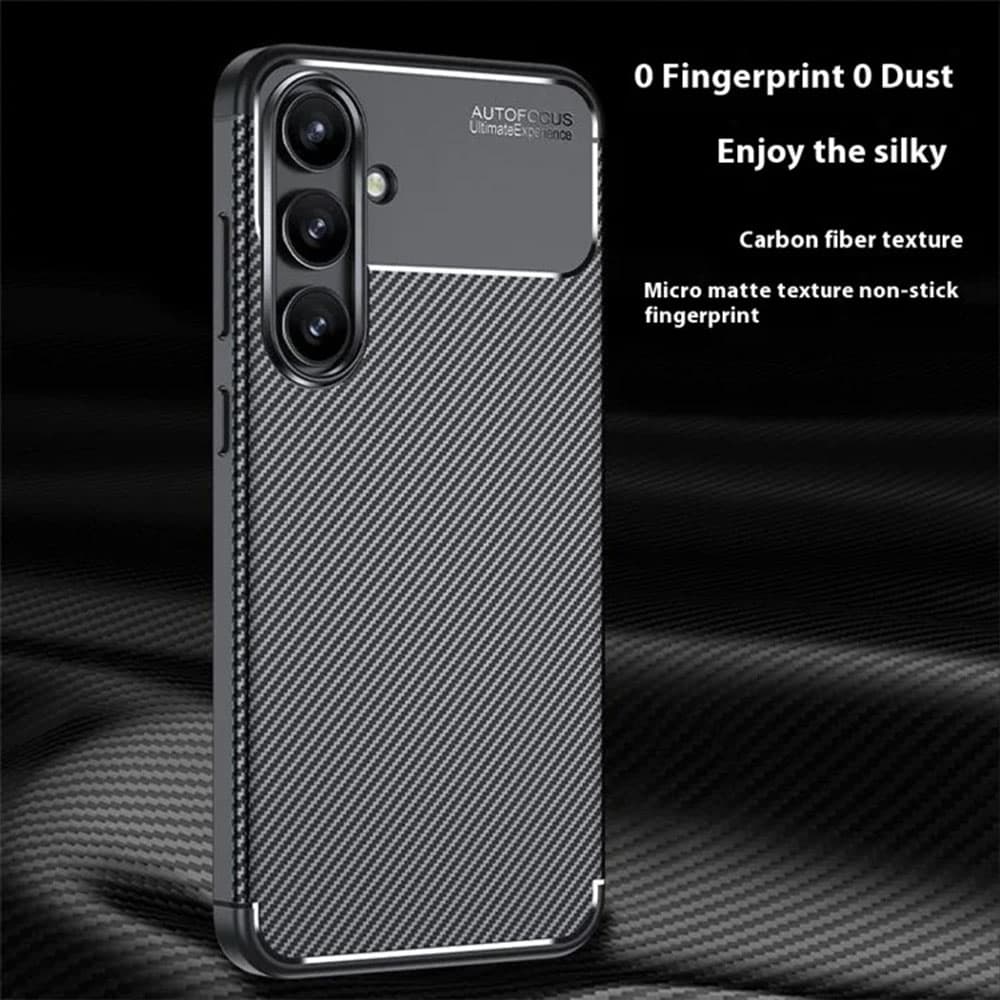 Techsuit CarbonFiber kryt Samsung Galaxy S24 FE černý - náhled 5