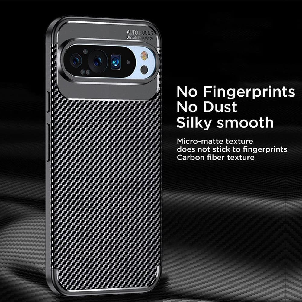 Techsuit CarbonFiber obal pro Google Pixel 9 Pro Black - náhled 5