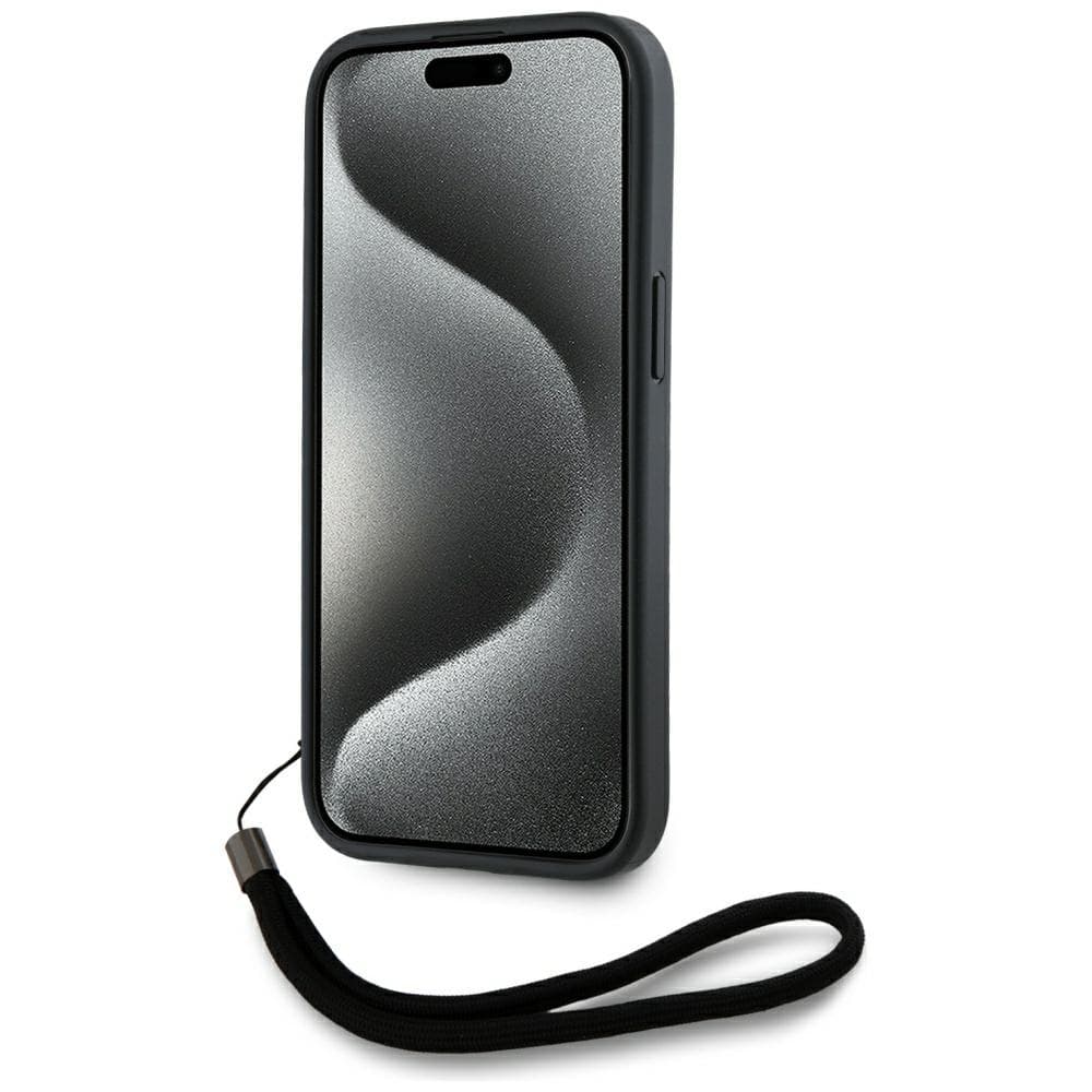 Karl Lagerfeld Saffiano Athleisure Stripes Cord iPhone 15 Pro růžová - náhled 5