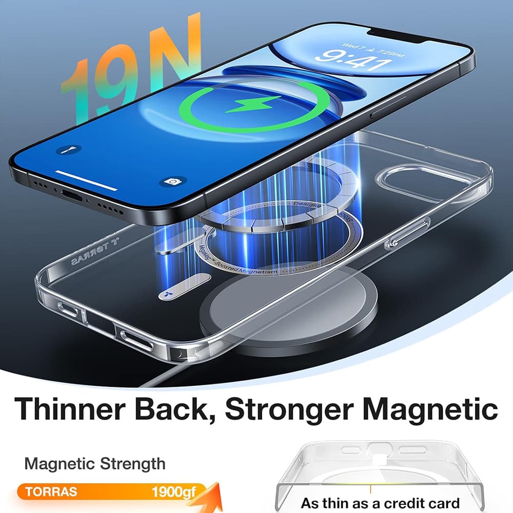 Torras OriginFit-Mag Series iPhone 16e průhledný obal - náhled 5