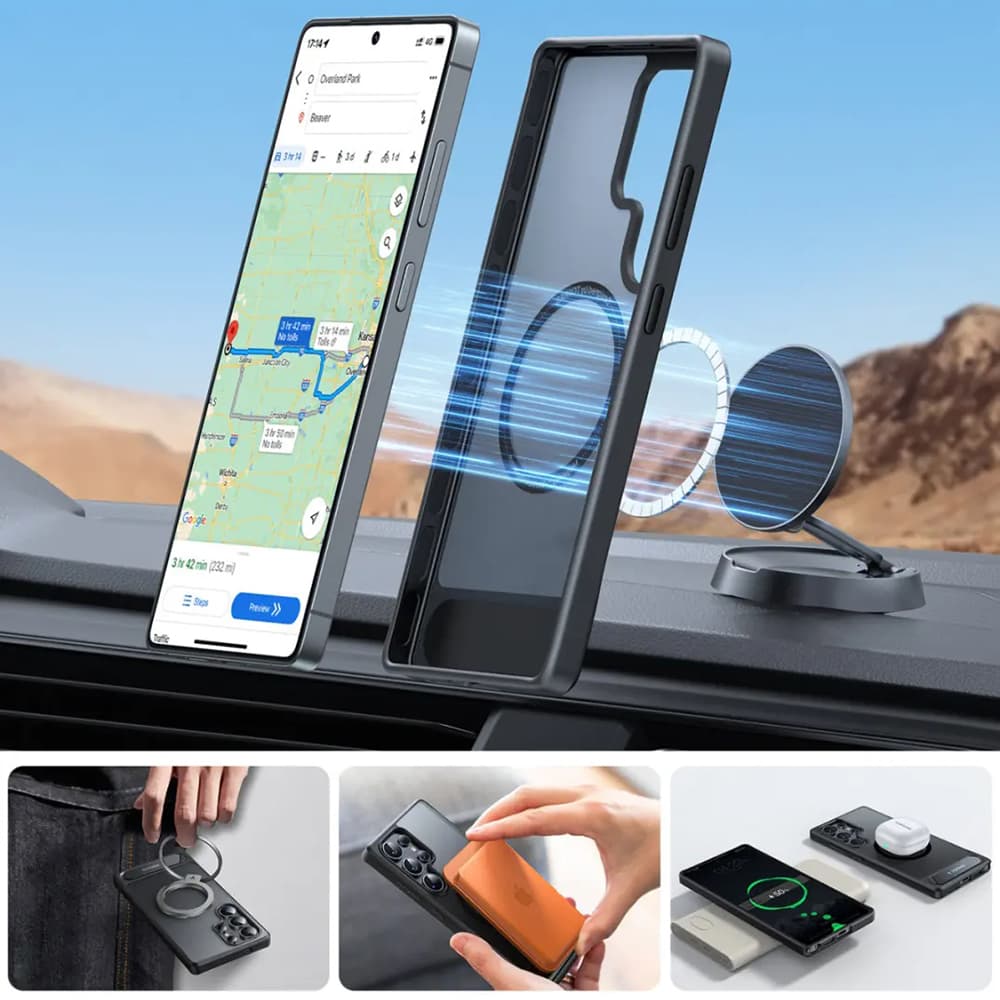 Torras Pstand MagSafe pro Samsung Galaxy S25 Ultra černá - náhled 5