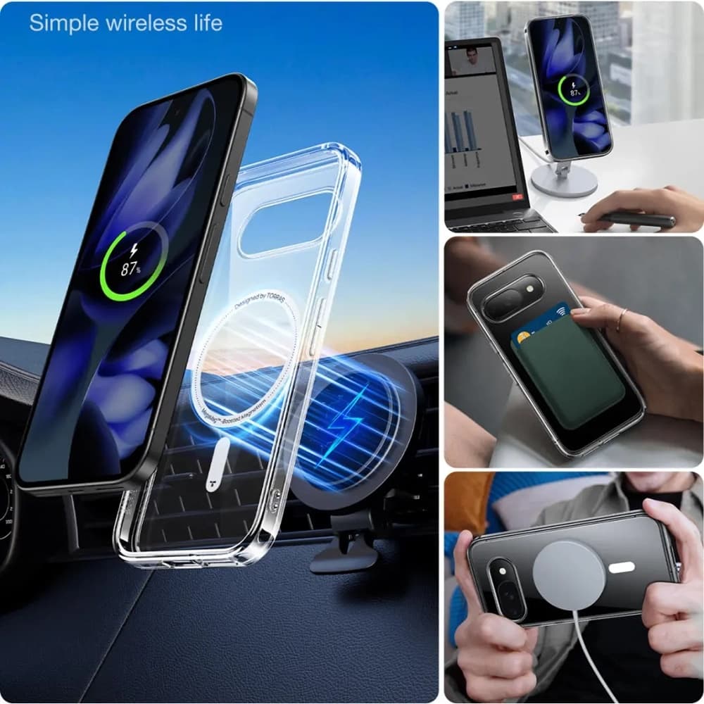 Torras Diamond MagSafe Series Google Pixel 9a průhledný obal - náhled 5