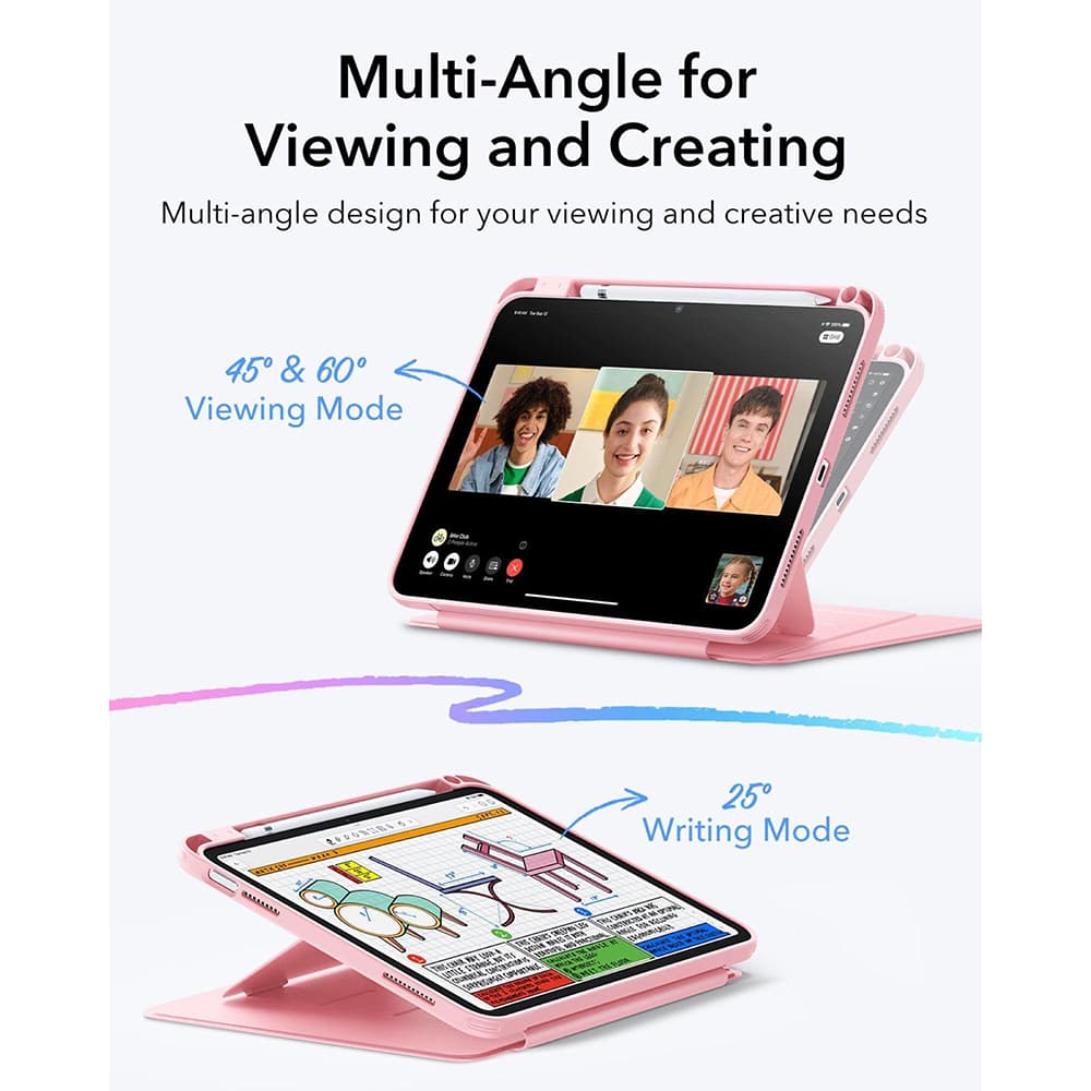 ESR Flip Hybrid s držákem na tužku iPad 10 2022 10.9 / 11 2025 růžová - náhled 5