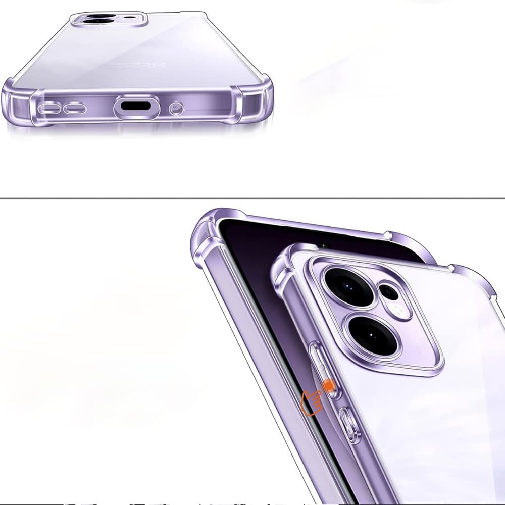 Techsuit nárazuvzdorný čirý silikon pro Oppo Reno13 F 4G 5G FS 5G čirý - náhled 5