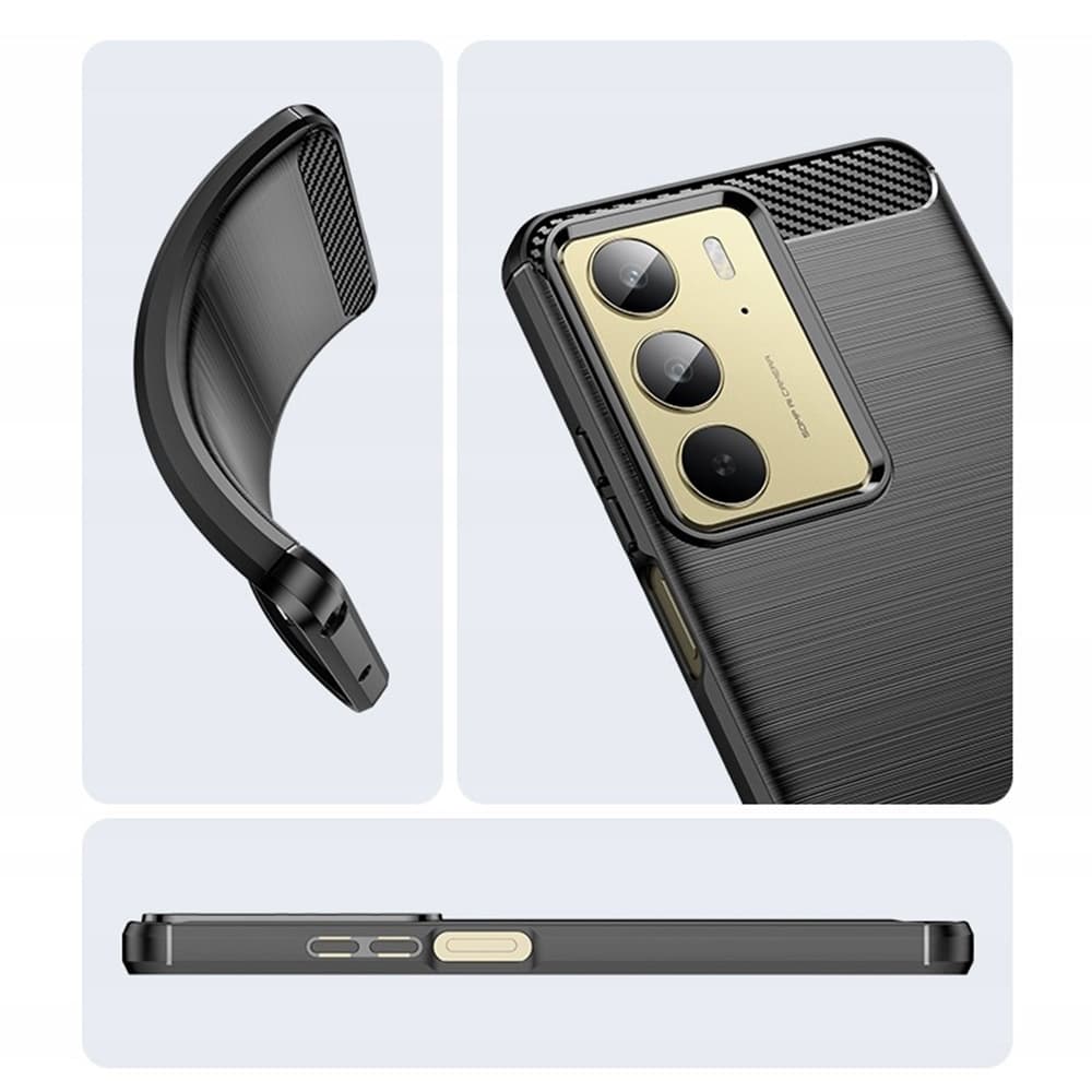 Techsuit Carbon Silicone pro Realme C75 Realme 14x černá - náhled 5