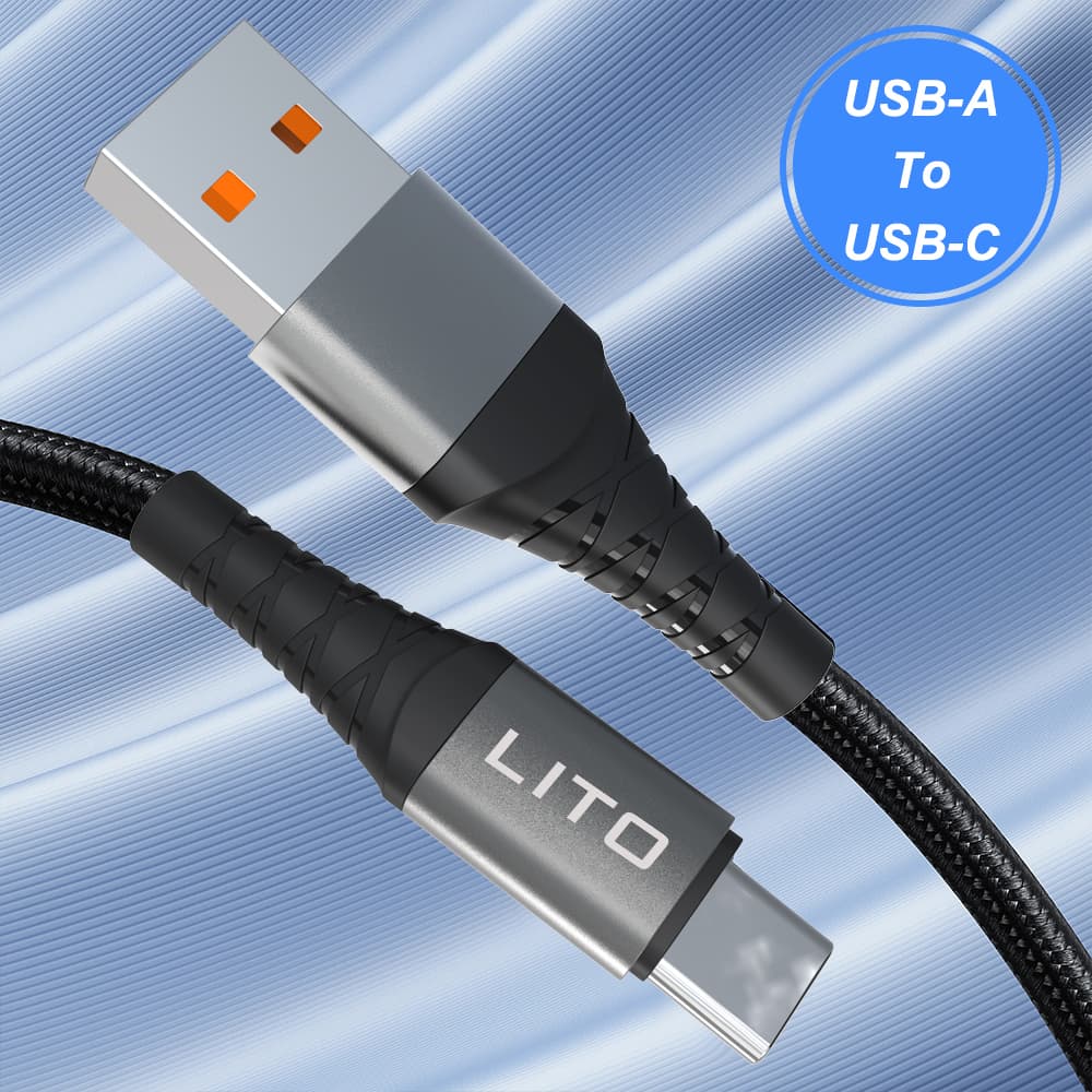 Lito Data Cable LD08CC Type-C na Type-C Rychlé nabíjení 60W 1m černá - náhled 5