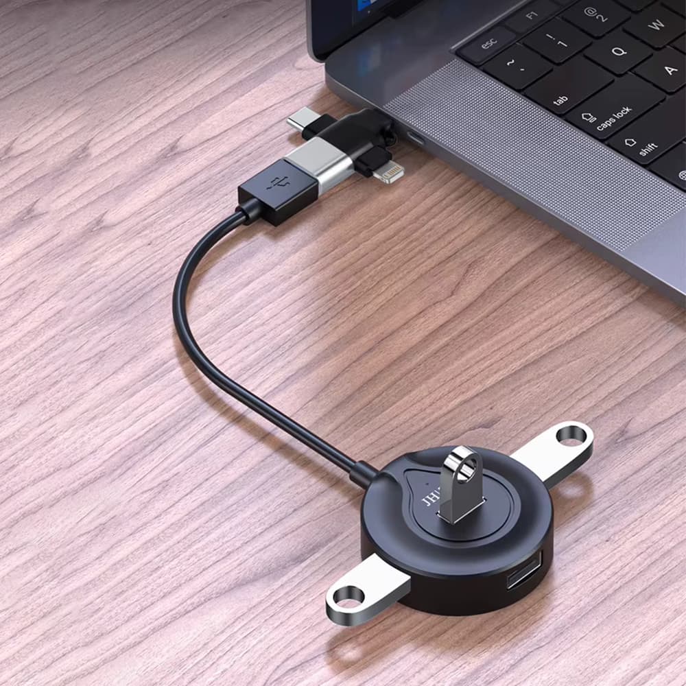 Techsuit Premium OTG adaptér SoundVoltX A17 4v1 černý - náhled 5