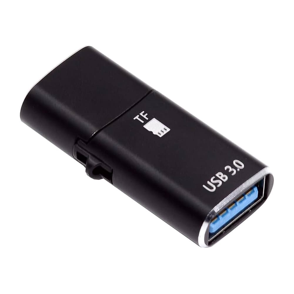 Čtečka karet Techsuit AluVoltX CC1 2v1 USB3.0 na Type-C OTG černá - náhled 5