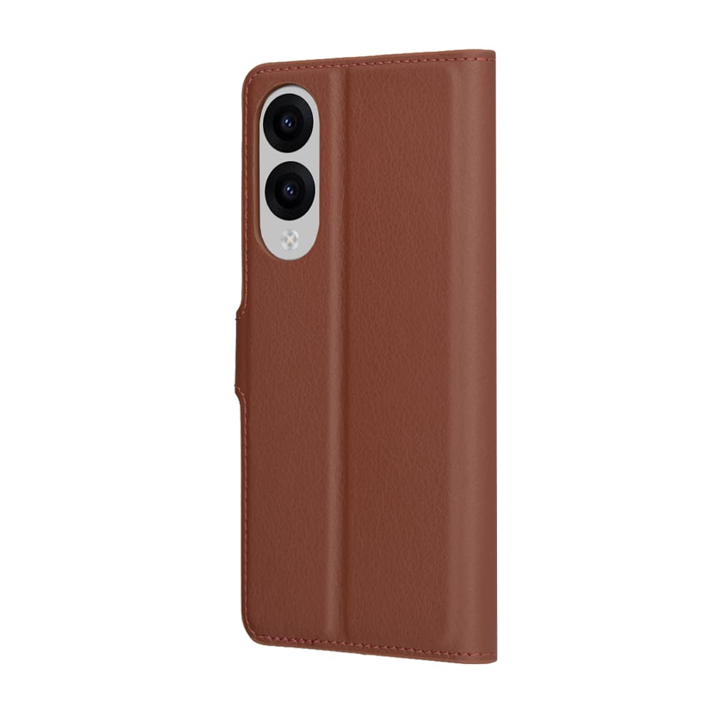 Kožené pouzdro Techsuit pro Samsung Galaxy S25 Edge hnědé - náhled 5