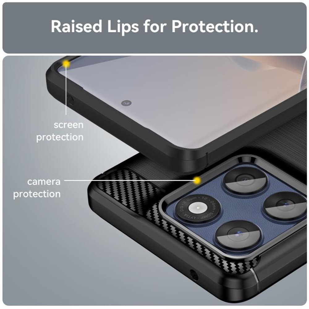 Techsuit Carbon Silicone pro Motorola Edge 60 Edge 60 Fusion černý - náhled 5