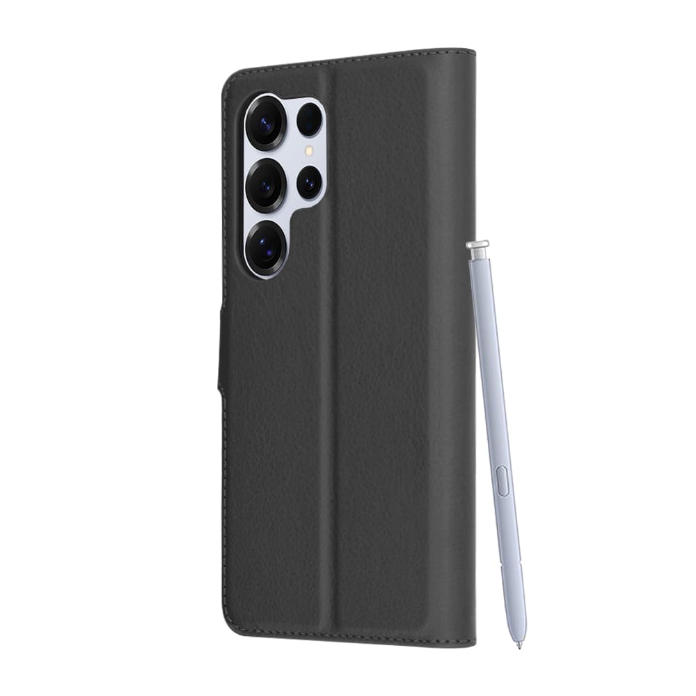 Kožené pouzdro Techsuit Samsung Galaxy S25 Ultra černé - náhled 5
