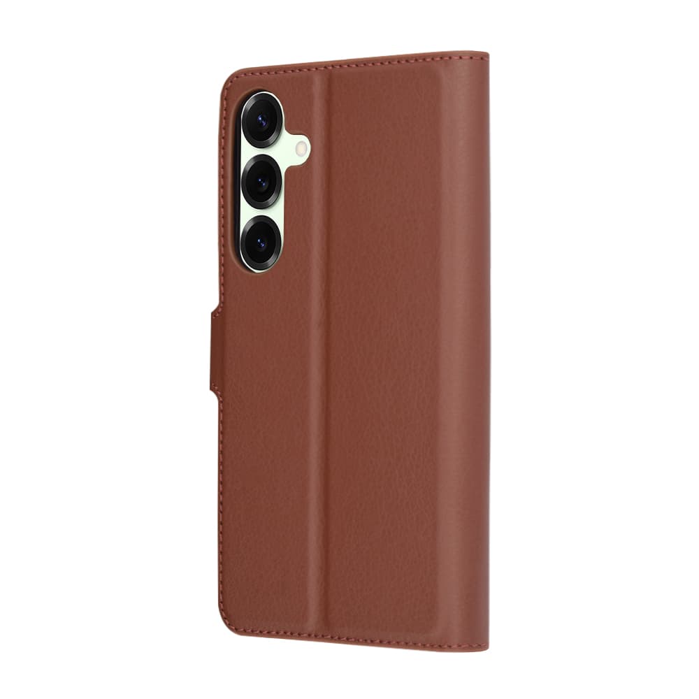 Kožené pouzdro Techsuit Samsung Galaxy S25 Plus hnědé - náhled 5