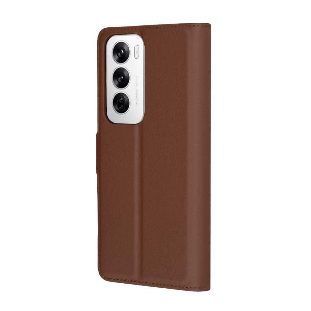 Techsuit Kožené pouzdro Oppo Reno12 Hnědé - náhled 5