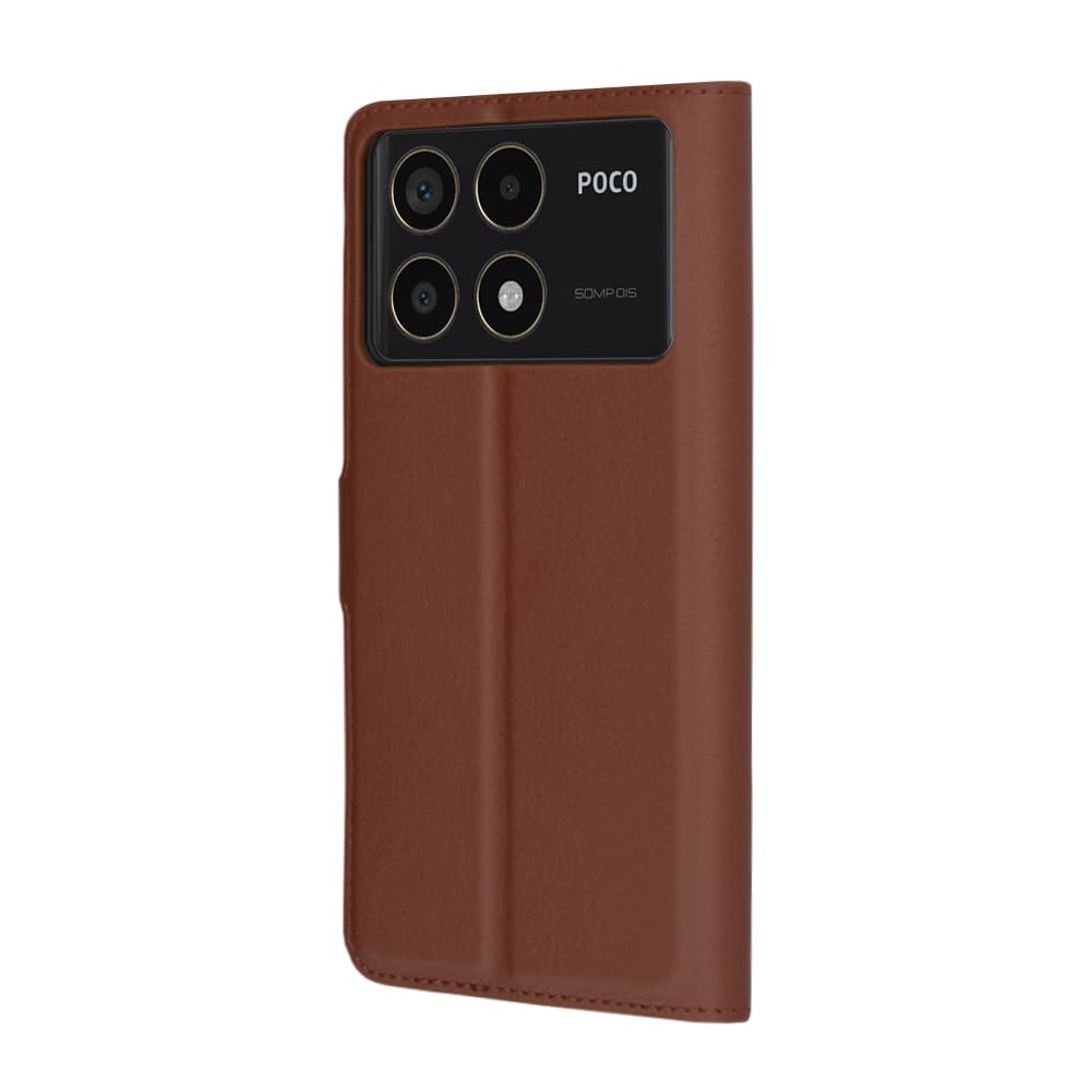 Techsuit Kožené pouzdro Xiaomi Poco F6 Pro Hnědé - náhled 5