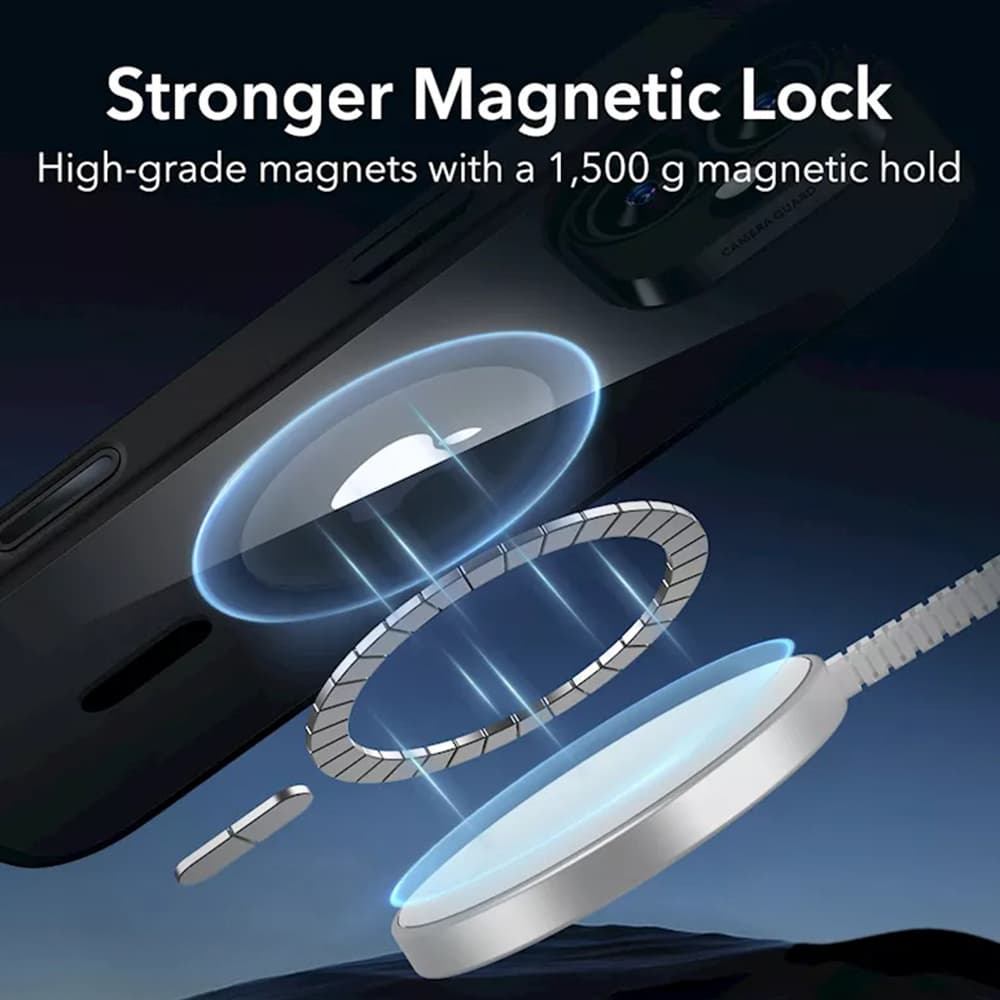 ESR Classic Hybrid HaloLock pro iPhone 16 černá průhledná - náhled 5