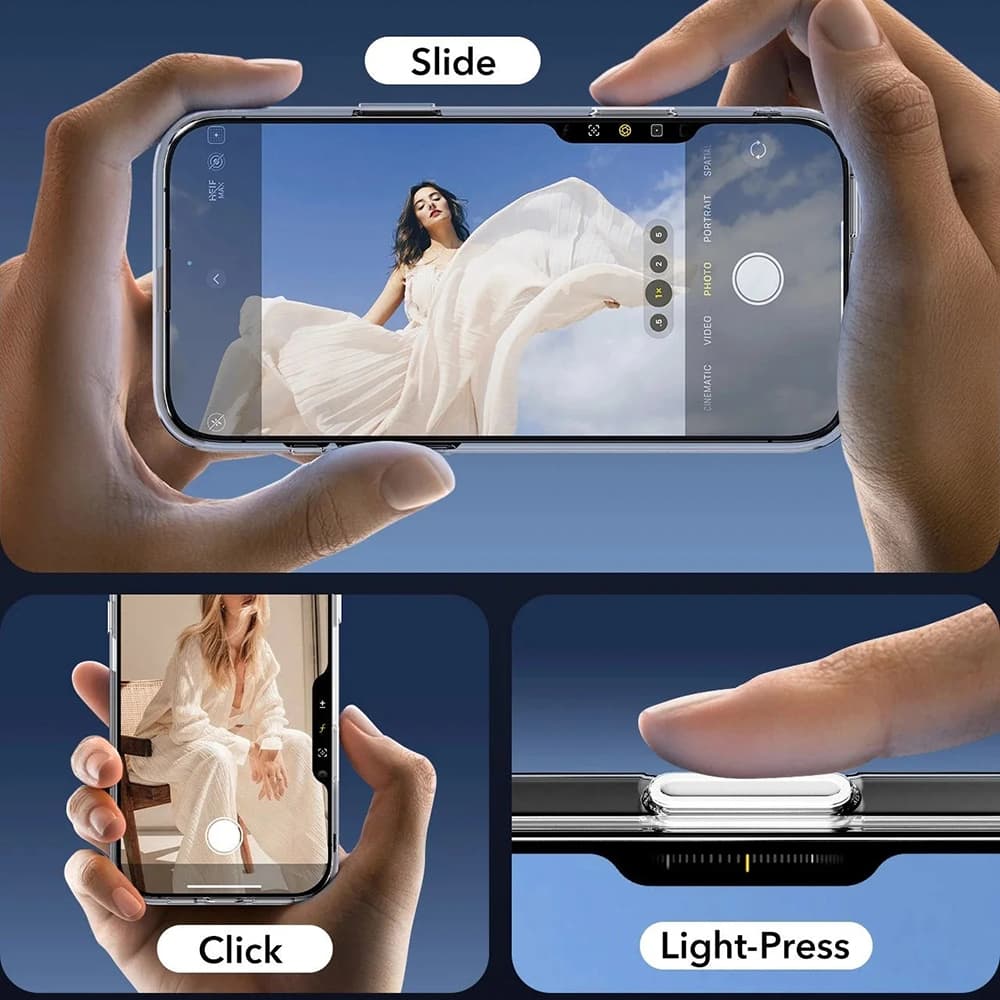 ESR Classic Hybrid HaloLock pro iPhone 16 Pro Max čirý černý - náhled 5