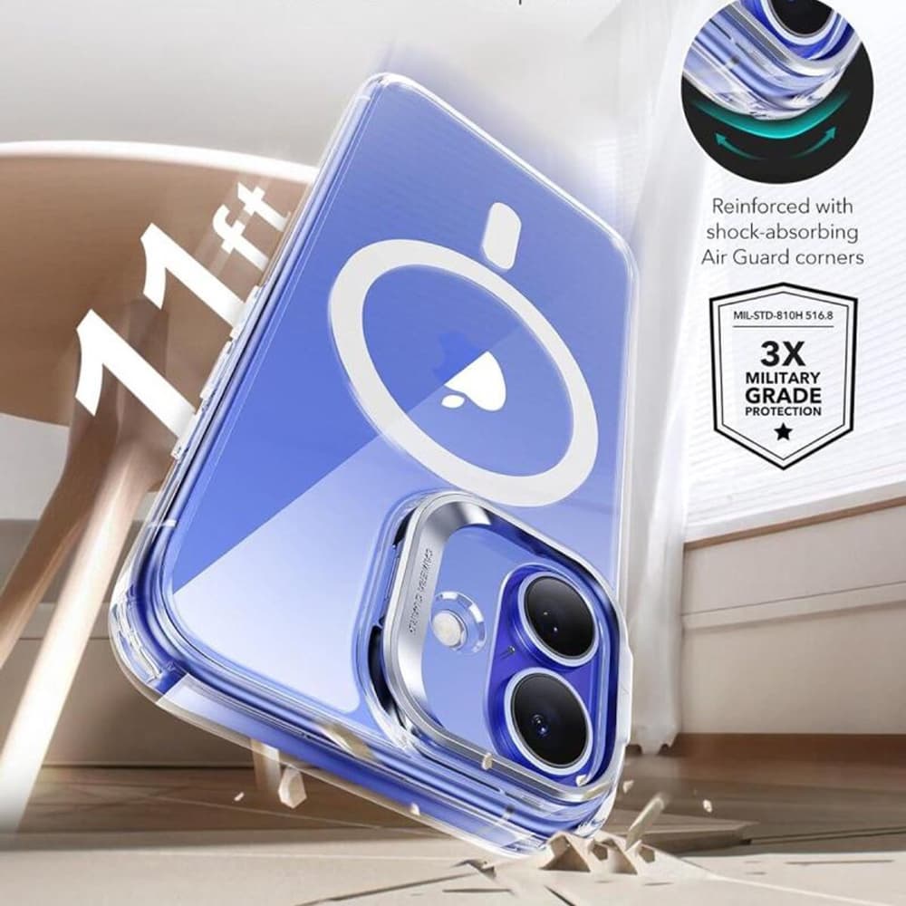 ESR Classic Hybrid HaloLock Kickstand iPhone 16 Plus průhledný - náhled 5