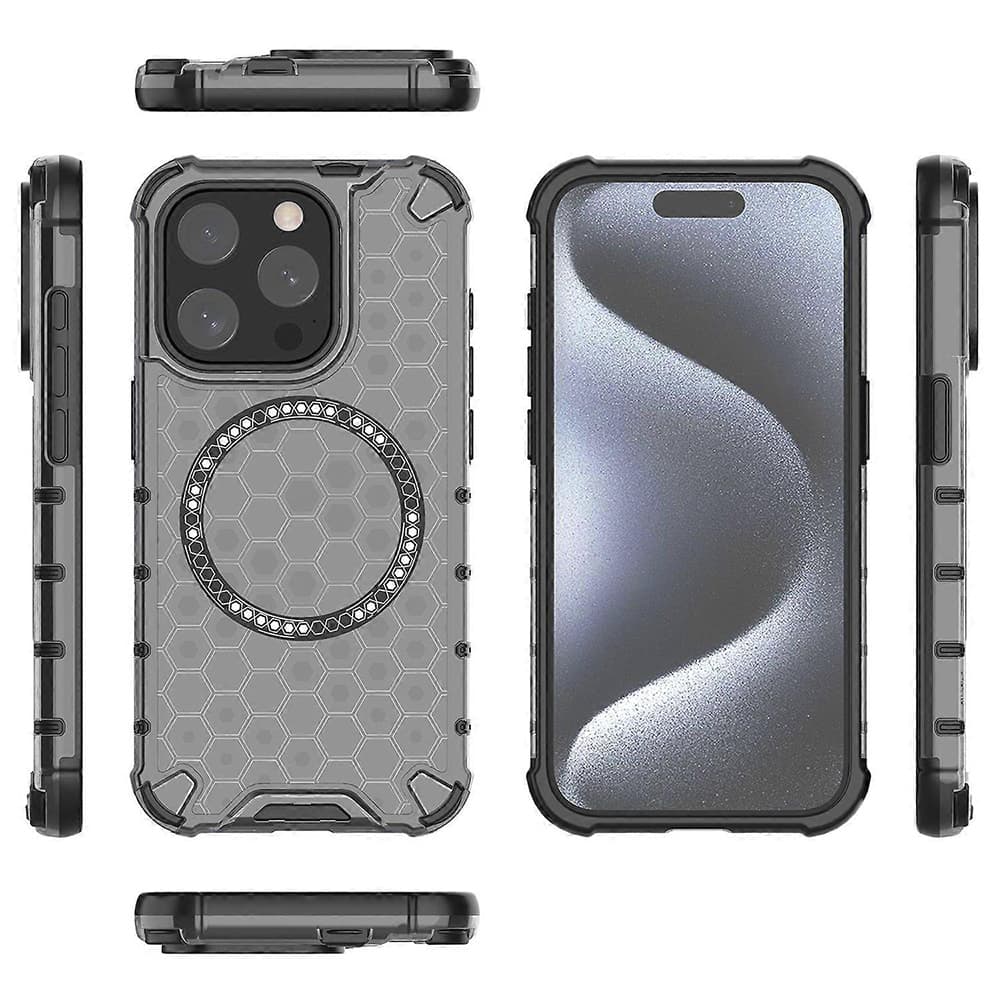 Techsuit HoneyComb Shield MagSafe pro iPhone 15 Pro Max černý - náhled 5