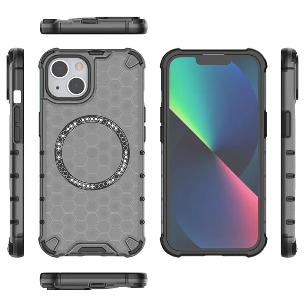Techsuit HoneyComb Shield MagSafe pro iPhone 14 černý - náhled 5