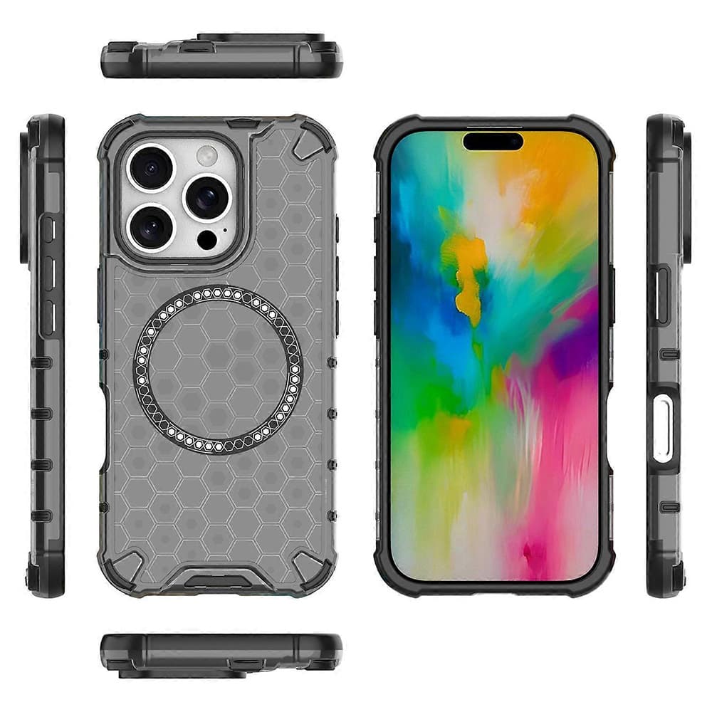 Techsuit HoneyComb Shield MagSafe pro iPhone 16 Pro černý - náhled 5