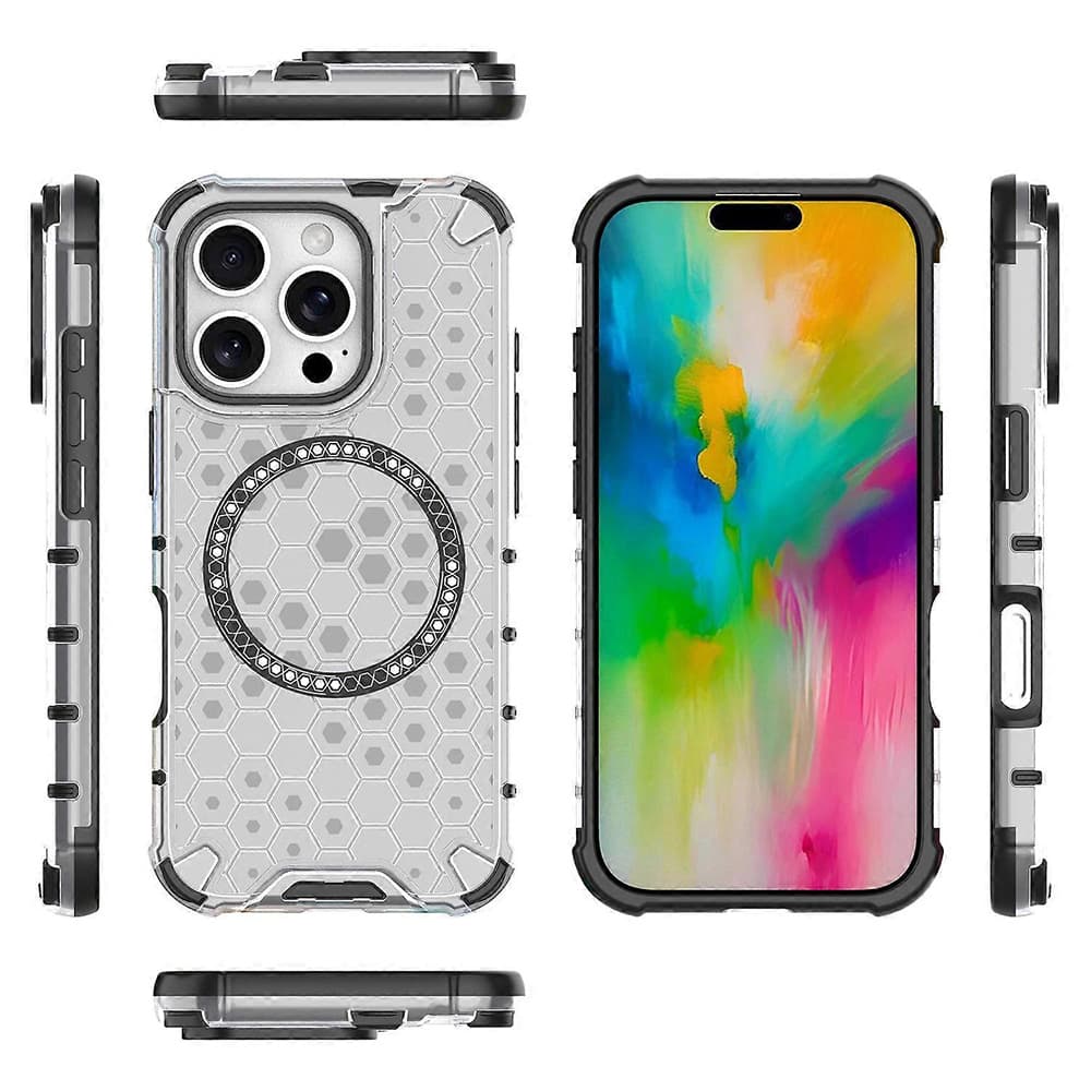 Techsuit HoneyComb Shield MagSafe pro iPhone 16 Pro bílý - náhled 5