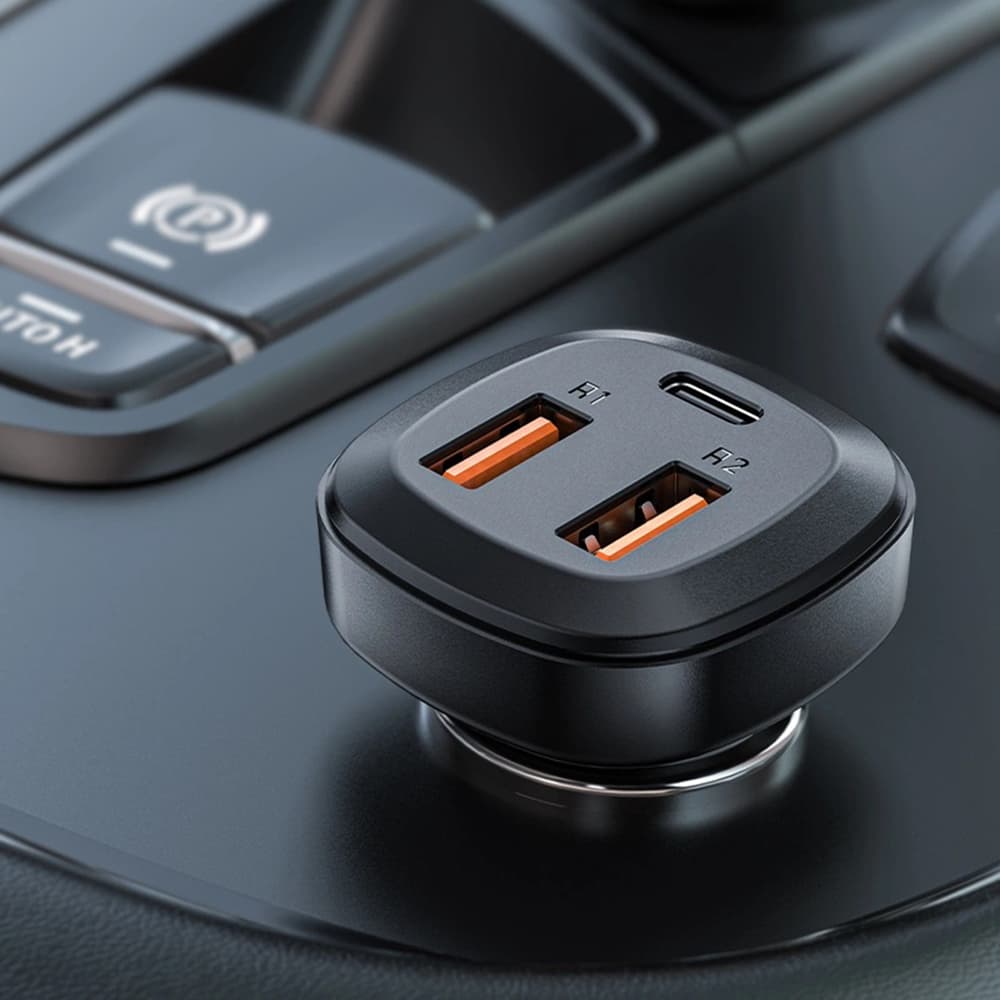 Acefast Car Charger B9 2x USB Type-C Rychlonabíječka 66W PD3.0 QC4+ Černá - náhled 5