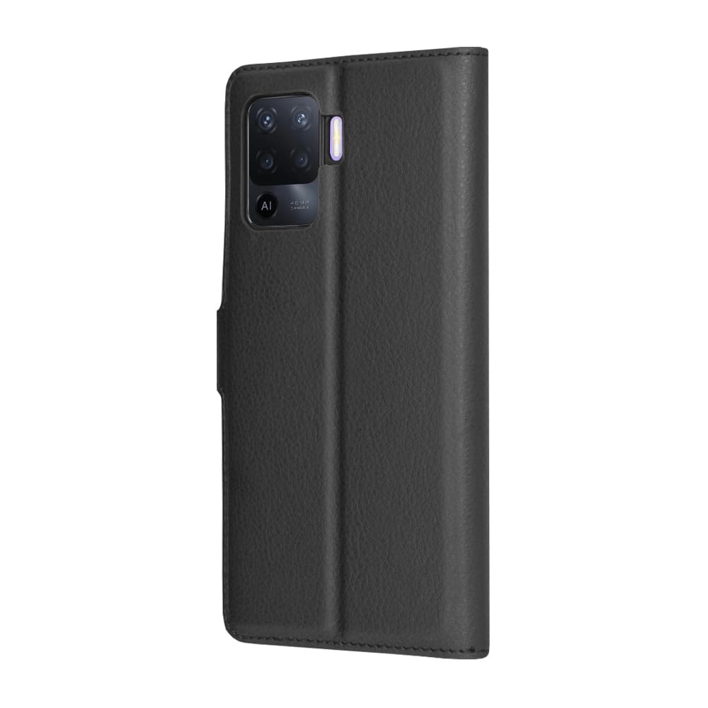 Techsuit Kožené pouzdro Oppo Reno5 Lite Oppo A94 4G Černé - náhled 5