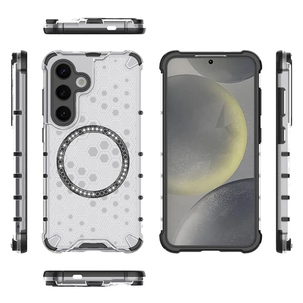 Techsuit HoneyComb Shield MagSafe pro Samsung Galaxy S25 bílý - náhled 5