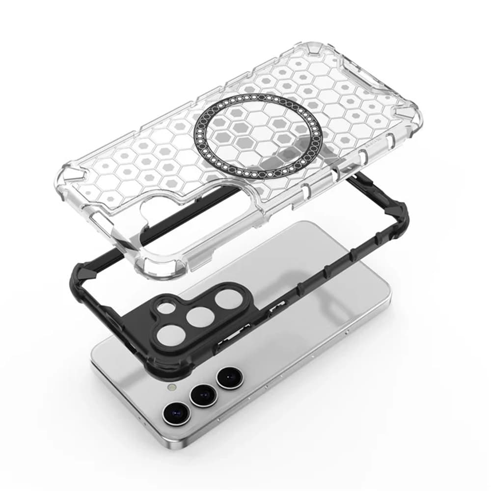 Techsuit HoneyComb Shield MagSafe pro Samsung Galaxy S25 černý - náhled 5