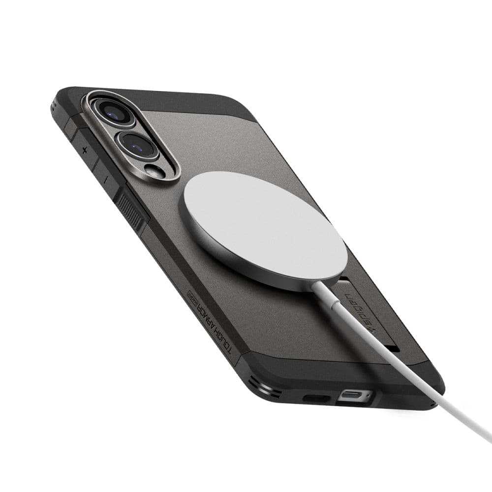 Spigen Tough Armor MagSafe pro Samsung Galaxy S25 Edge v šedé barvě - náhled 5