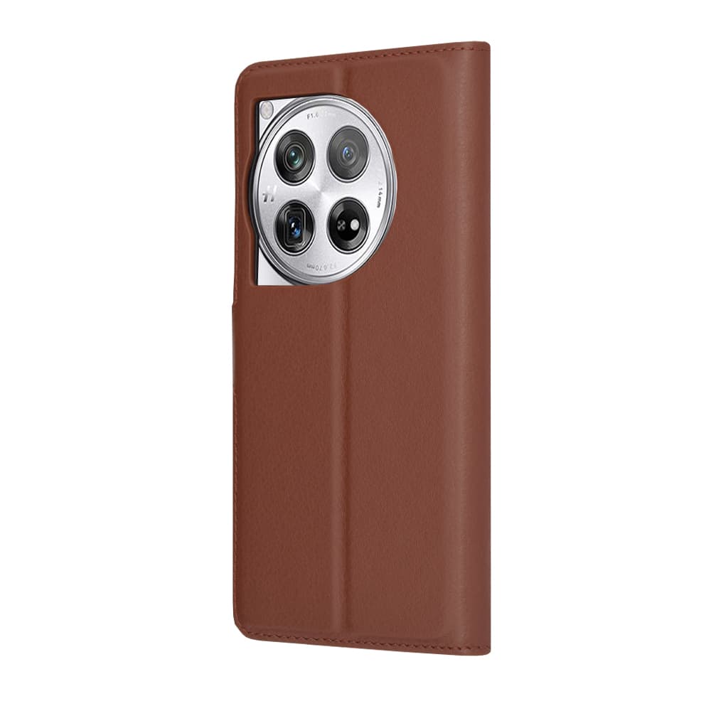 Techsuit Kožené folio OnePlus 12 Hnědé - náhled 5
