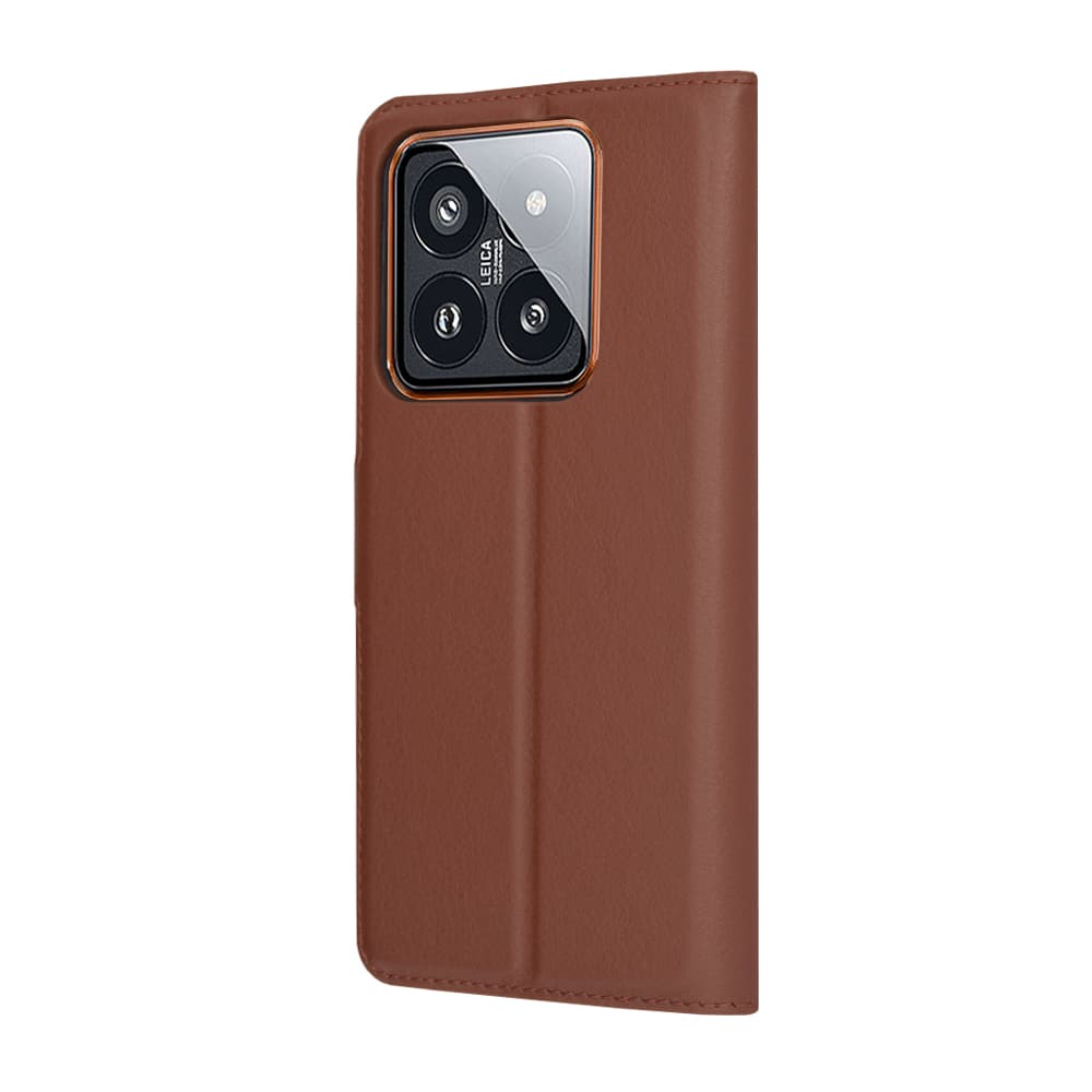 Techsuit Kožené pouzdro Xiaomi 14 Pro Hnědý - náhled 5