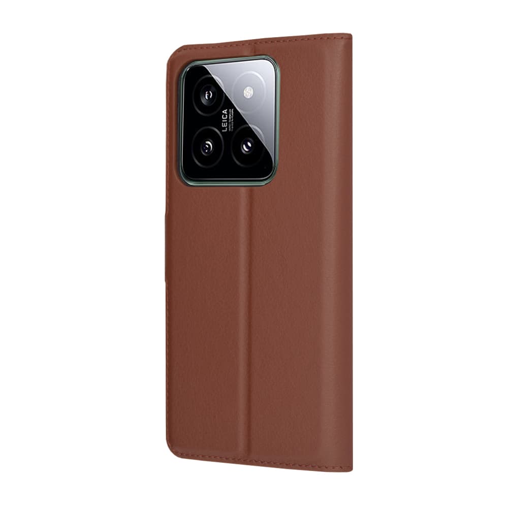 Techsuit Kožené pouzdro Xiaomi 14 Hnědé - náhled 5