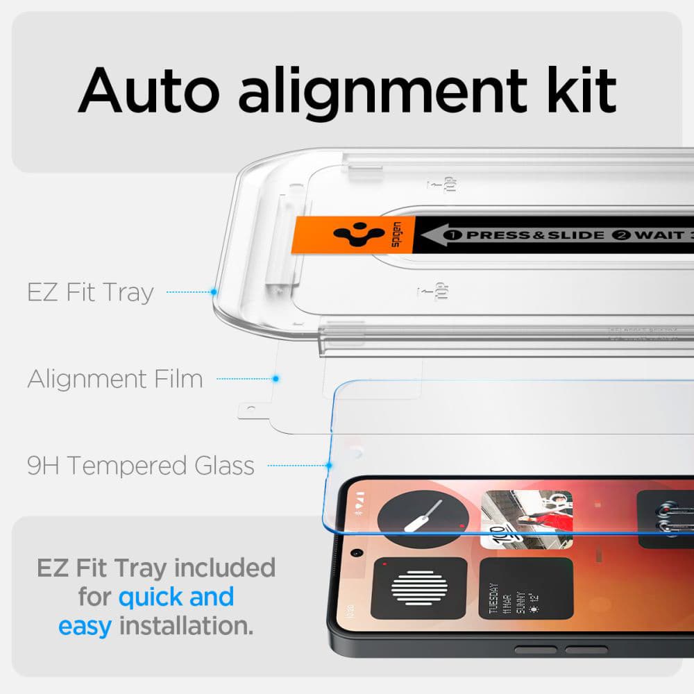Spigen Glas.tR EZ-FIT Nothing Phone (3a) / (3a) Pro Čirý - náhled 5