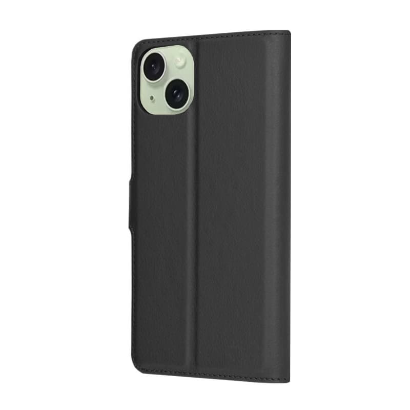 Techsuit Kožené pouzdro iPhone 15 Plus Černá - náhled 5