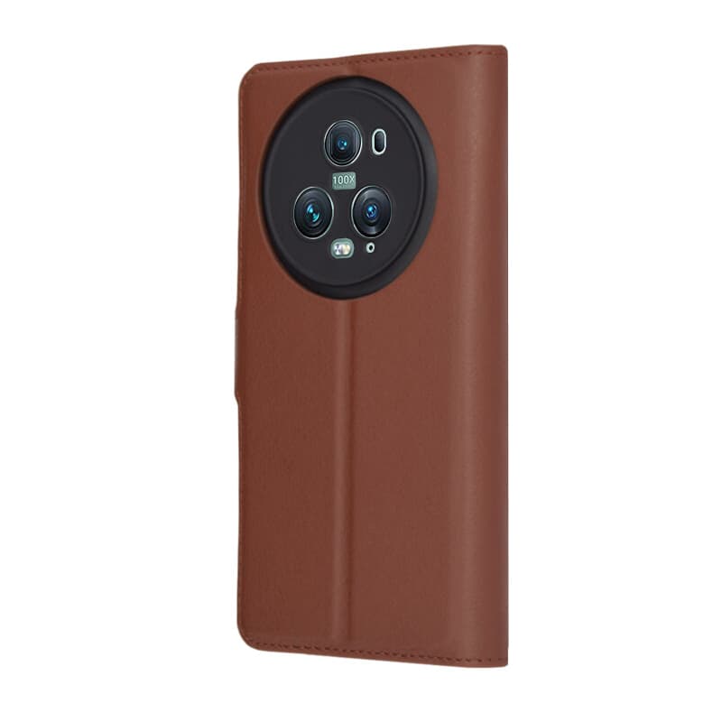 Techsuit Kožené pouzdro Honor Magic5 Pro Hnědý - náhled 5