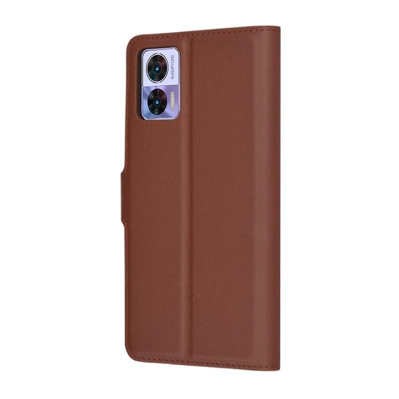 Techsuit Kožené pouzdro Motorola Edge 30 Neo Hnědé - náhled 5