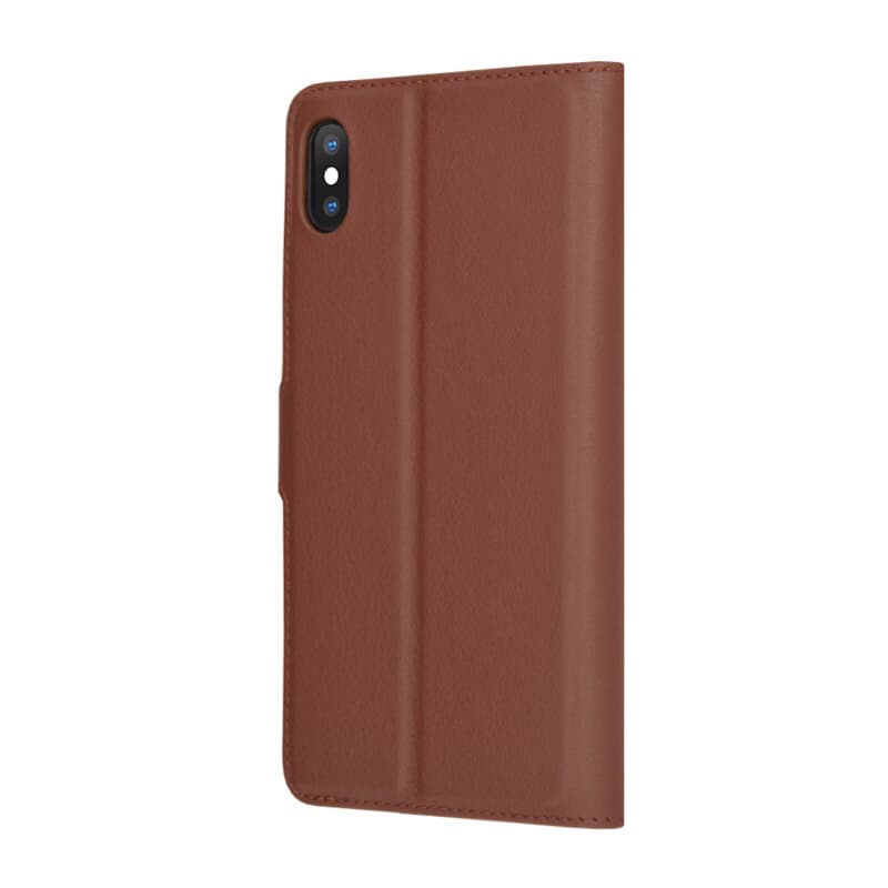 Techsuit Kožené pouzdro iPhone XS Max Hnědý - náhled 5