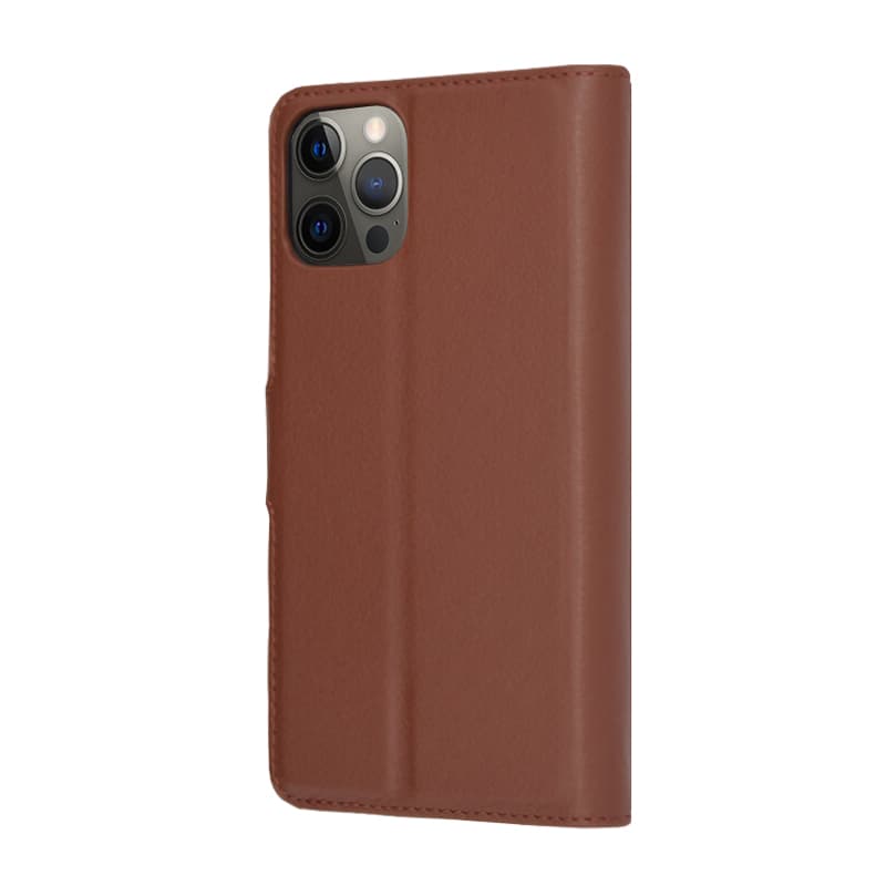 Techsuit Kožené Folio iPhone 12 Pro Hnědá - náhled 5