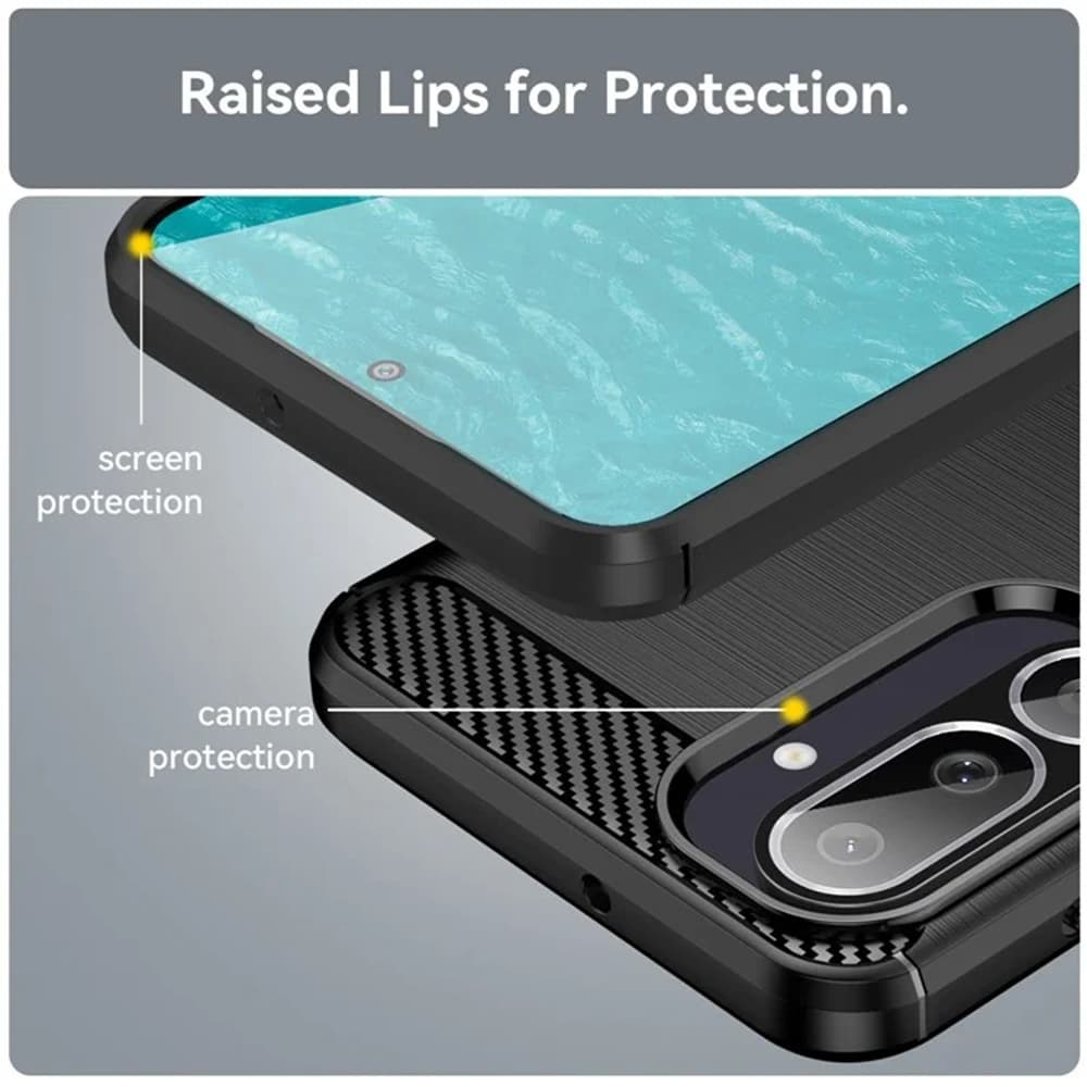 Techsuit Carbon Silicone pro Samsung Galaxy M56 černý - náhled 5