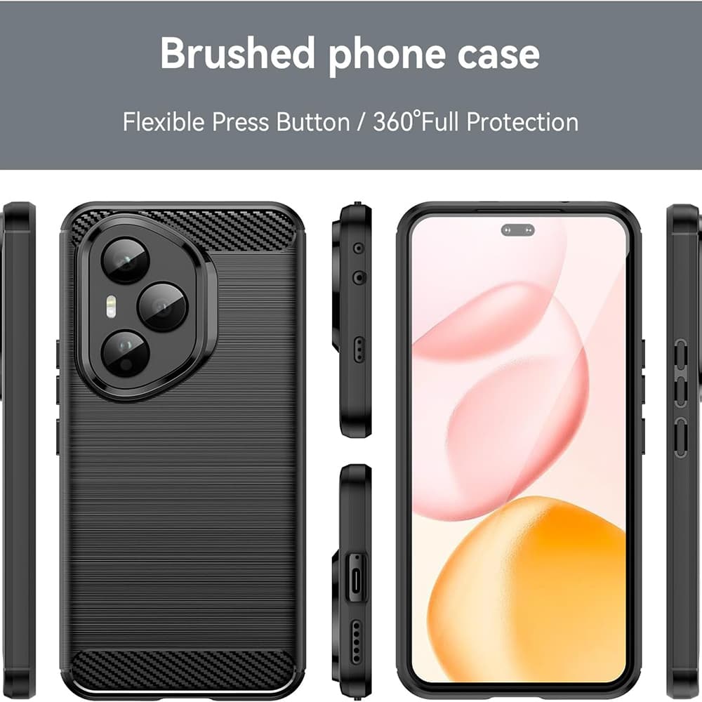 Pouzdro Techsuit Carbon Silicone Honor 400 Pro černé - náhled 5