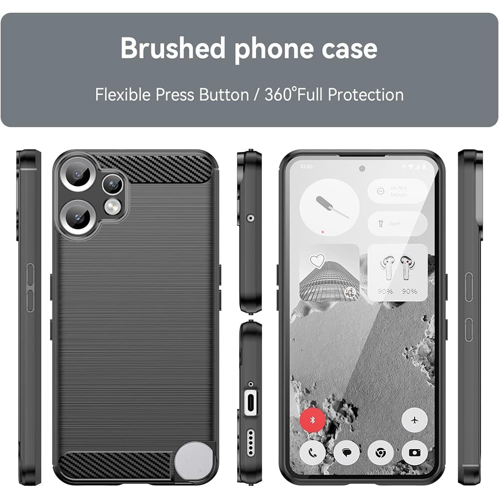 Telefon Nothing CMF Phone 2 Pro černý silikonový obal Techsuit Carbon - náhled 5