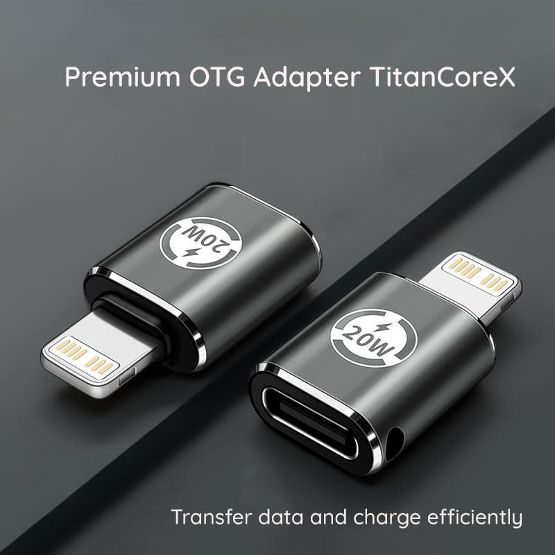 Techsuit Premium OTG Adaptér TitanCoreX (A11) Type-C na Lightning 3A šedý - náhled 5