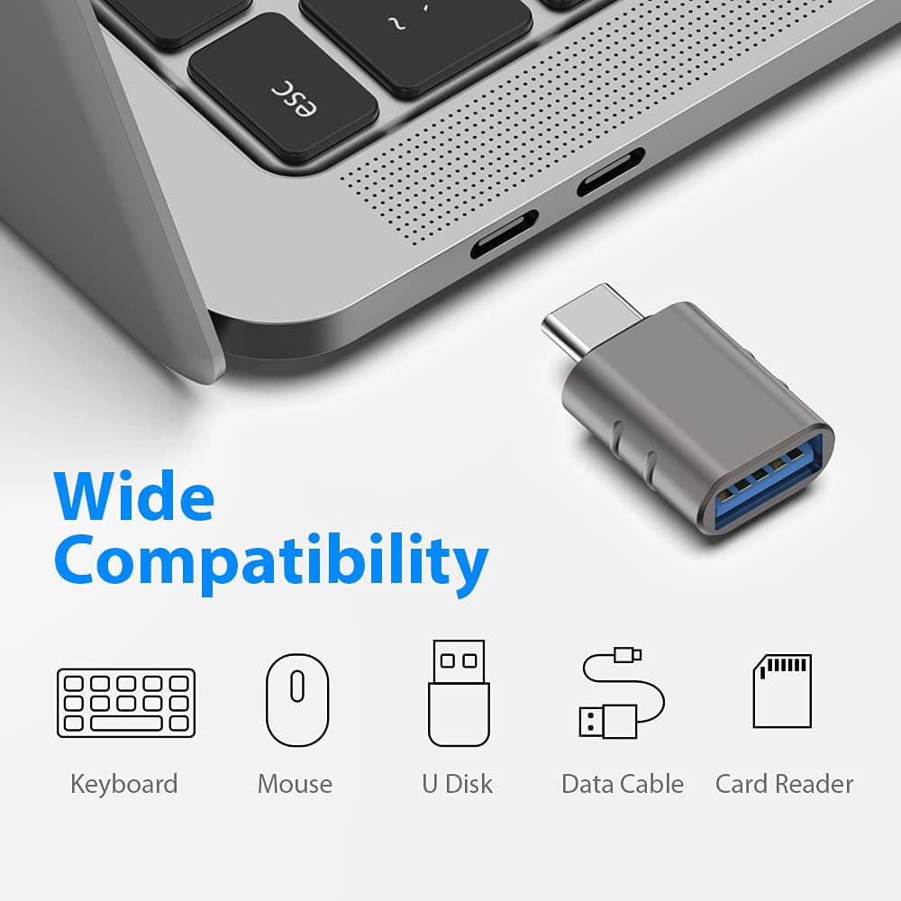 Techsuit Premium OTG Adaptér SlateVolt (A10) USB 3.0 na Type-C šedý - náhled 5